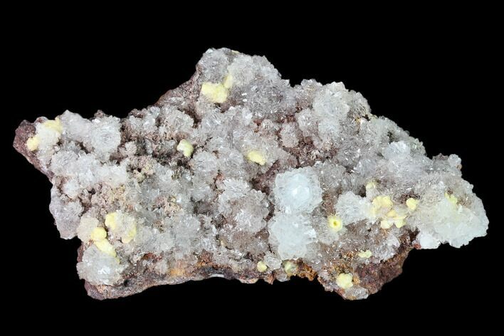Lustrous Hemimorphite Crystal Cluster with Mimetite - Congo #148443